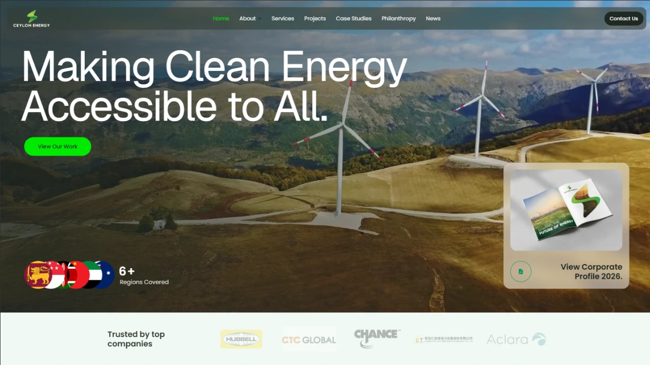 Ceylon Energy Corporate Digital Web Architecture